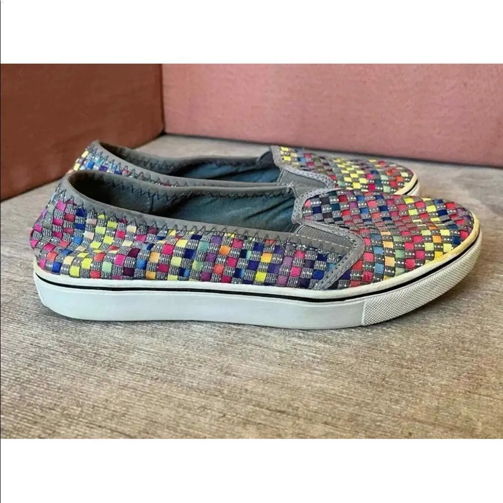 Bernie Mev Women's Verona Jewel Tone Slip On Sneakers Size 6.5